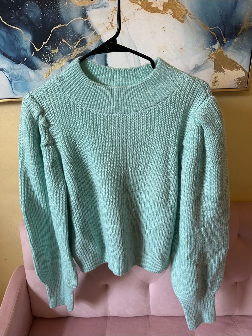 Teal blue sweater